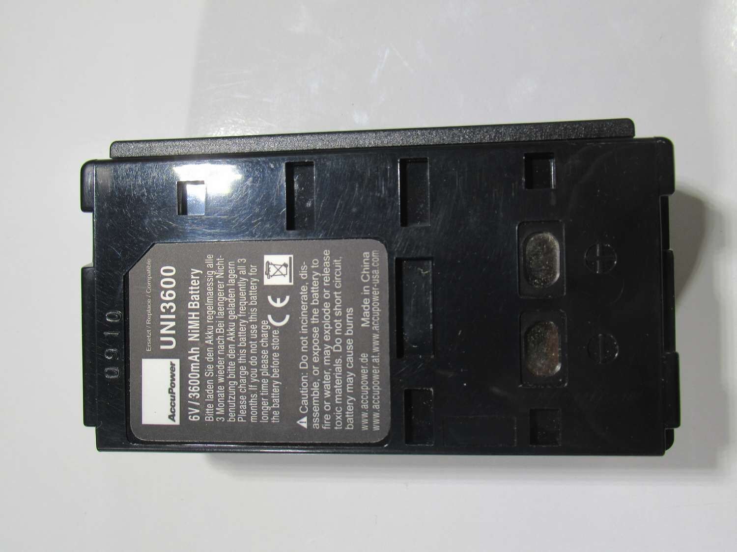 BATTERY PACK, RECHARGEABLE 6V-3600MAH