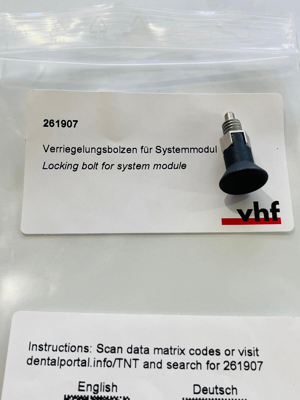VHF LOCKING BOLT FOR SYSTEM MODULE
